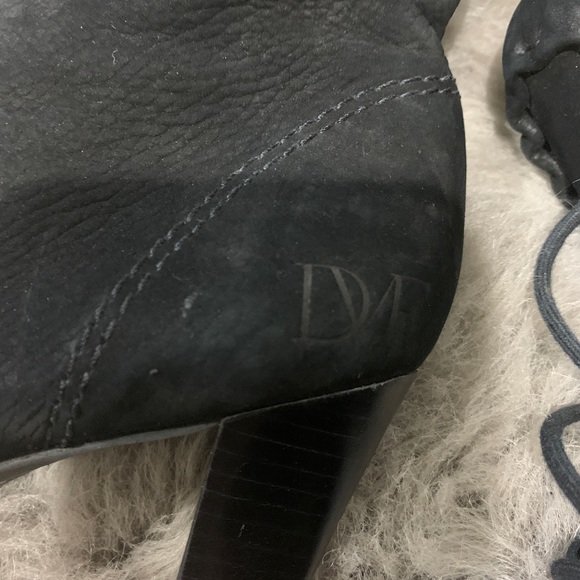 DVF Jameson Suede Black Heeled Booties size 7 - Picture 3 of 6